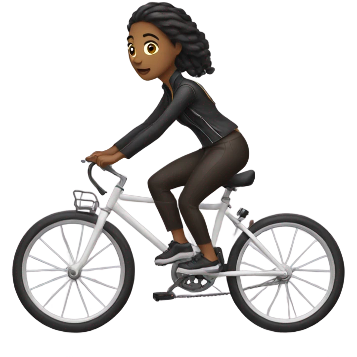 Ayesha riding a bike  emoji