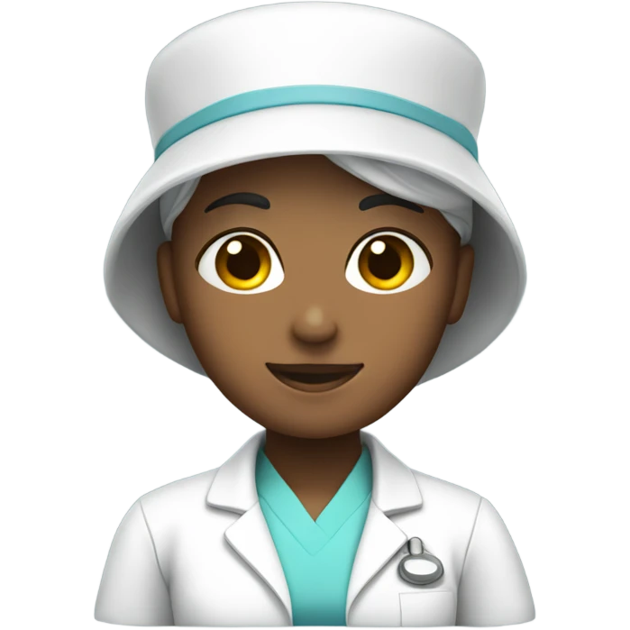 Nurse wearing a White hat emoji