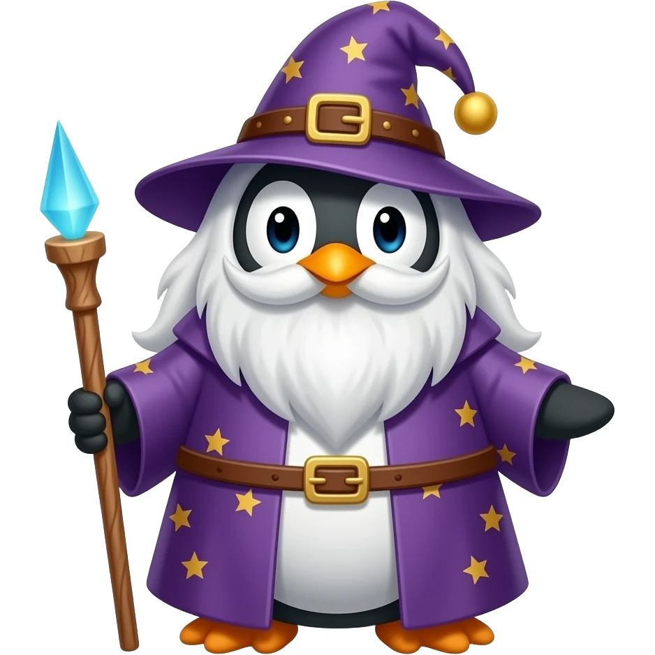 Penguin Wizard emoji