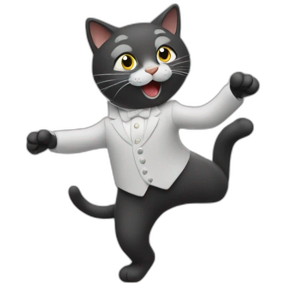 Un chat qui danse emoji