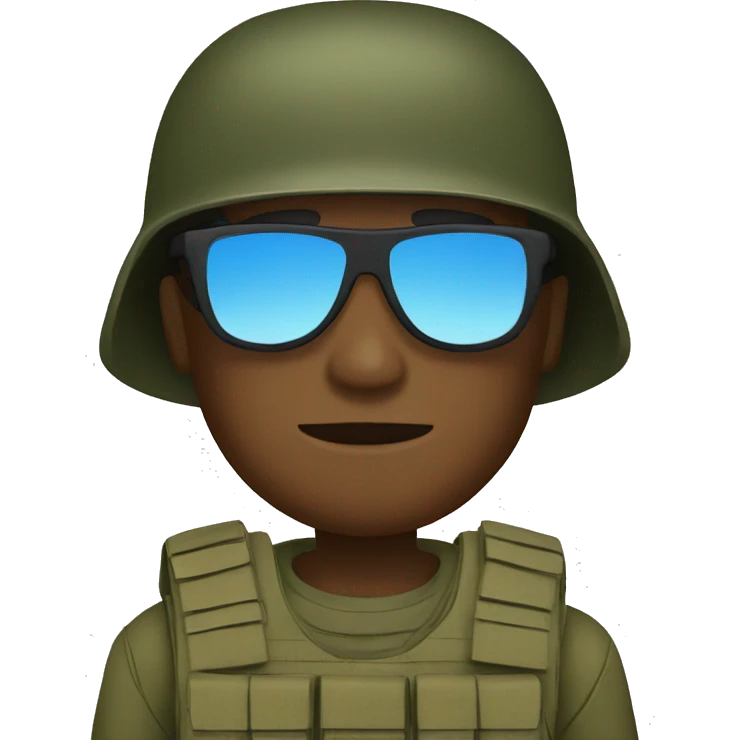 soldier in sunglasses emoji