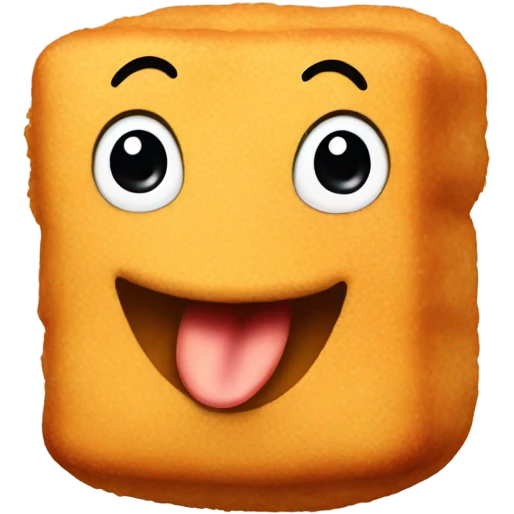 Smiling chicken nugget emoji