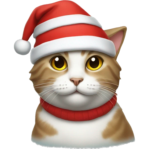 Cat wearing a Santa hat  emoji