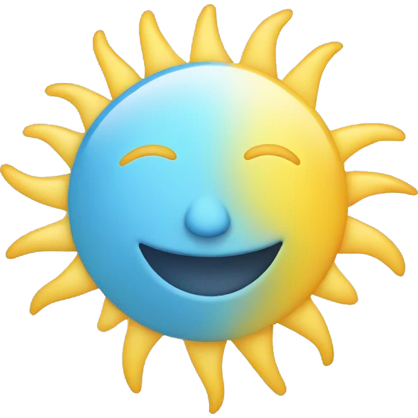 Sun in light blue sky emoji