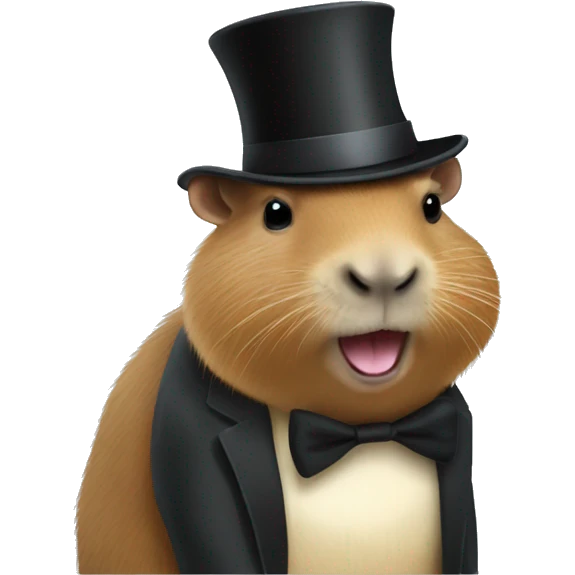 capybara with a top hat emoji