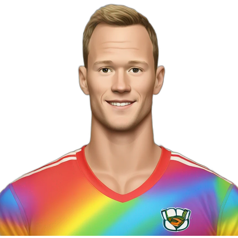 Jonathan Toews as rainbow beach bum emoji