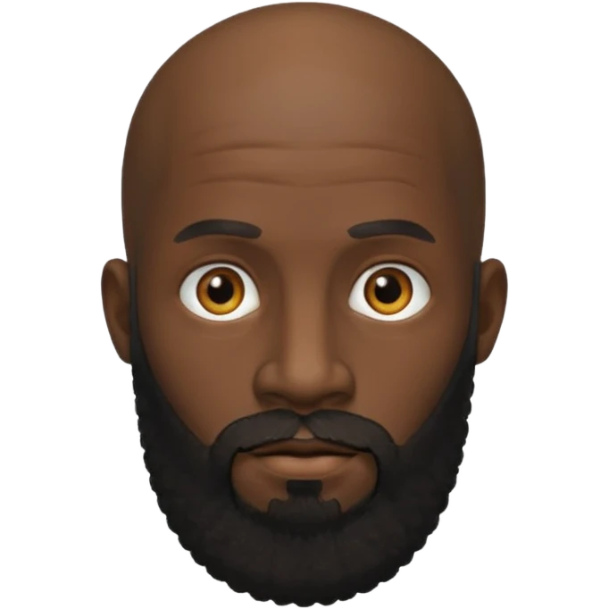 afro longue barbe tete chauve emoji