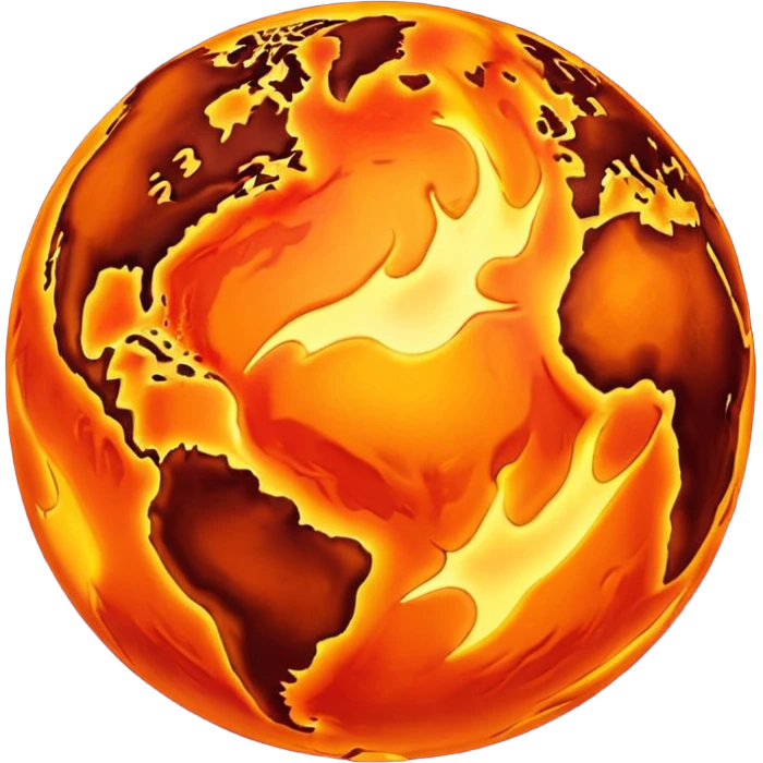 Planet Earth core and crust emoji
