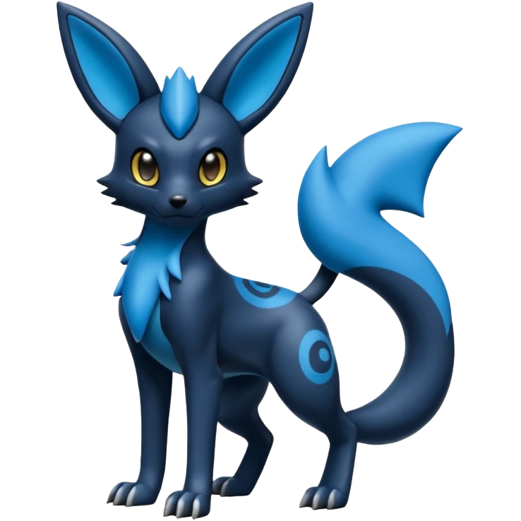 Lucario-Umbreon-Fakémon-hybrid-creature (full body)  emoji
