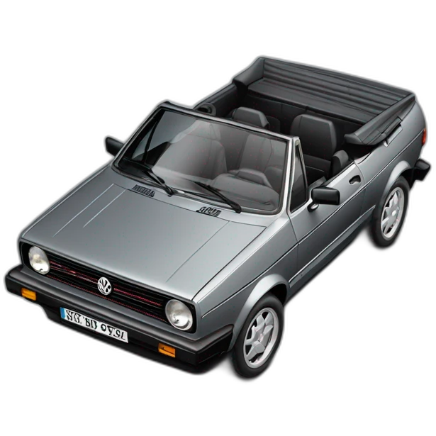 vw golf 1983 cabriolet metallic gray karman emoji