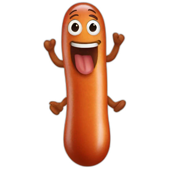sausage-mascot rolling eyes emoji