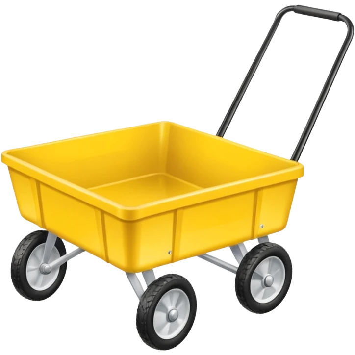 Shiny plastic yellow wagon emoji