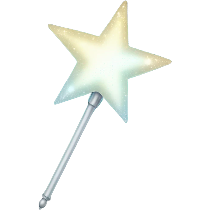 Silver magic sparks coming out of a magic wand emoji