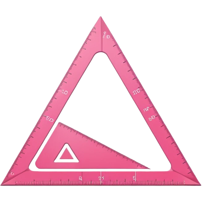 mac os icon, protractor, triangle, pink emoji