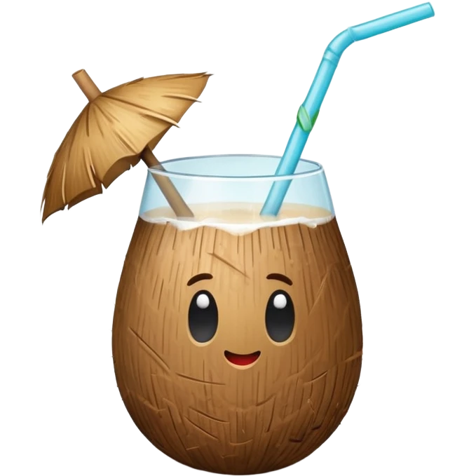 hawaii coconut drink  emoji