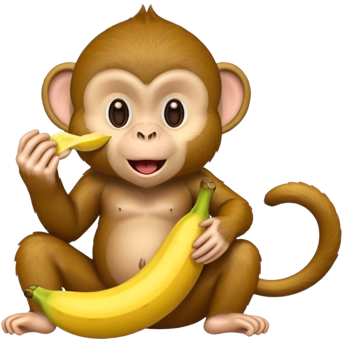 Monkey eating a banana  emoji