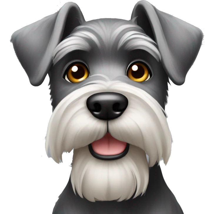 Schnauzer with sharp ears emoji