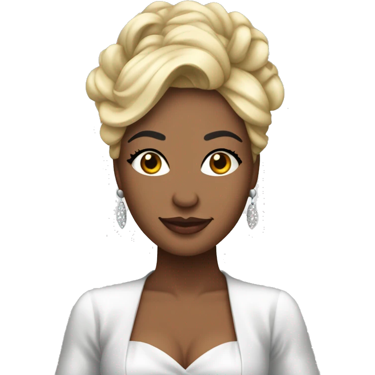 Chanteuse lyrique diva avec une robe à traîne  emoji
