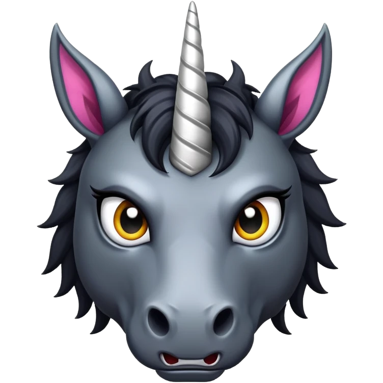 Evil unicorn emoji