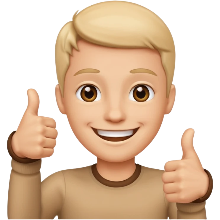 smiling face with hands giving a thumbs up emoji