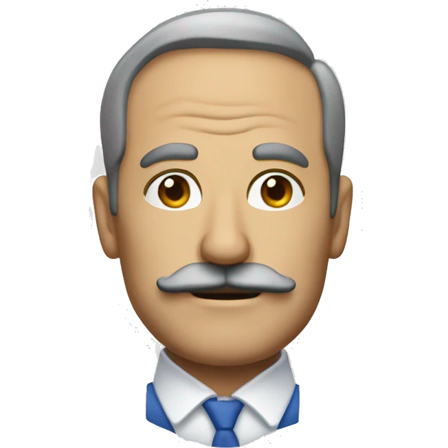 blueprint middle aged man with a moustache emoji