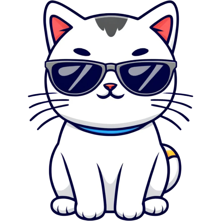 Cat with sunglasses emoji