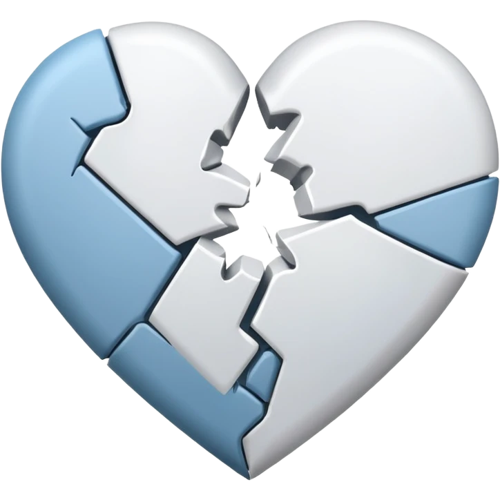 The white broken heart emoji