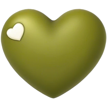 Olive green heart emoji