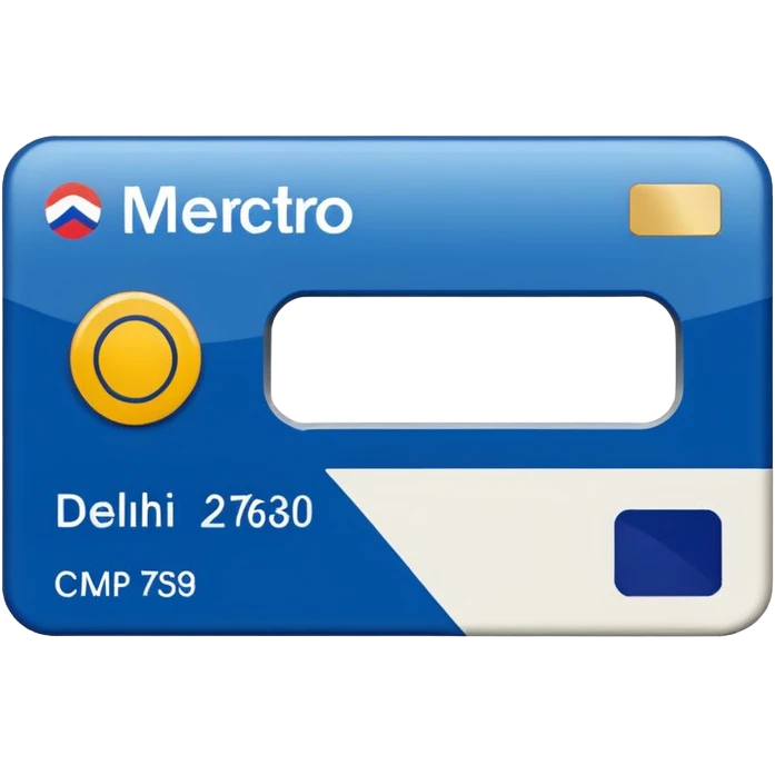 generate an ios genmoji of  a DELHI metro card emoji