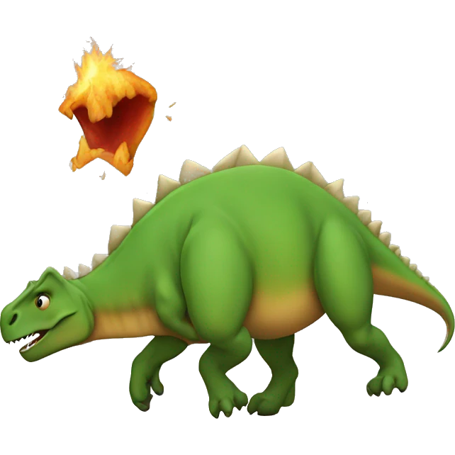 Dinosaur falling  emoji
