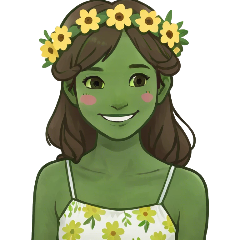 smiling girl with brown hair emoji