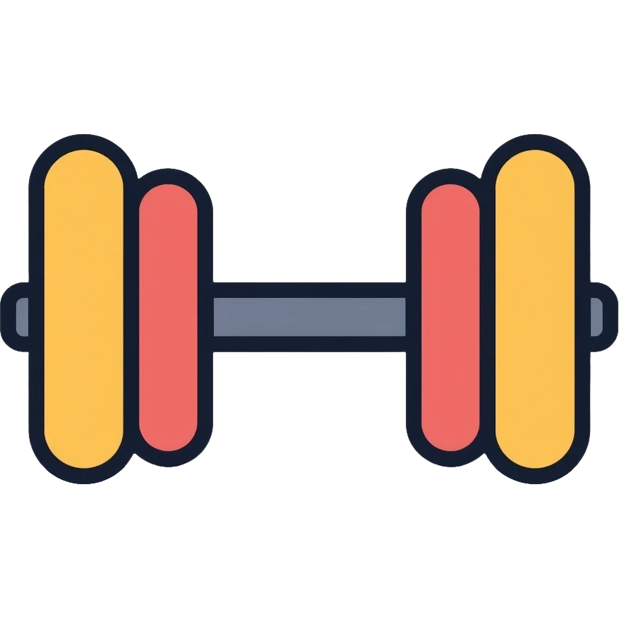 beige dumbbell for exercise emoji