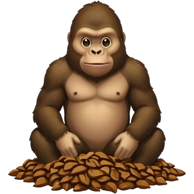 🦍 +💩 sticker 2d like phone emoji  emoji