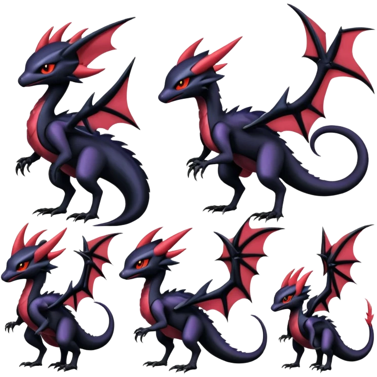 Shiny Epic Badass Edgy Dark Gothic Noibat-Salandit-Salazzle-Noivern-Nargacuga-Litten-Hybrid emoji