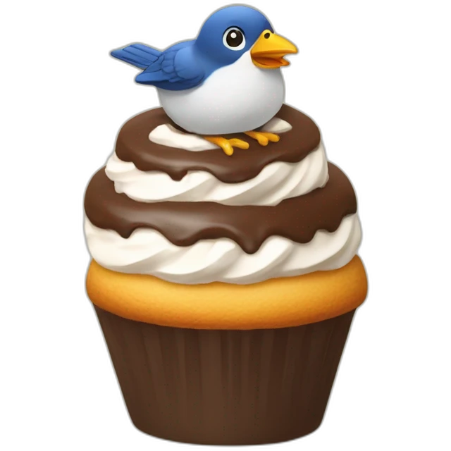 Écureuil mi oiseau mi gâteau emoji