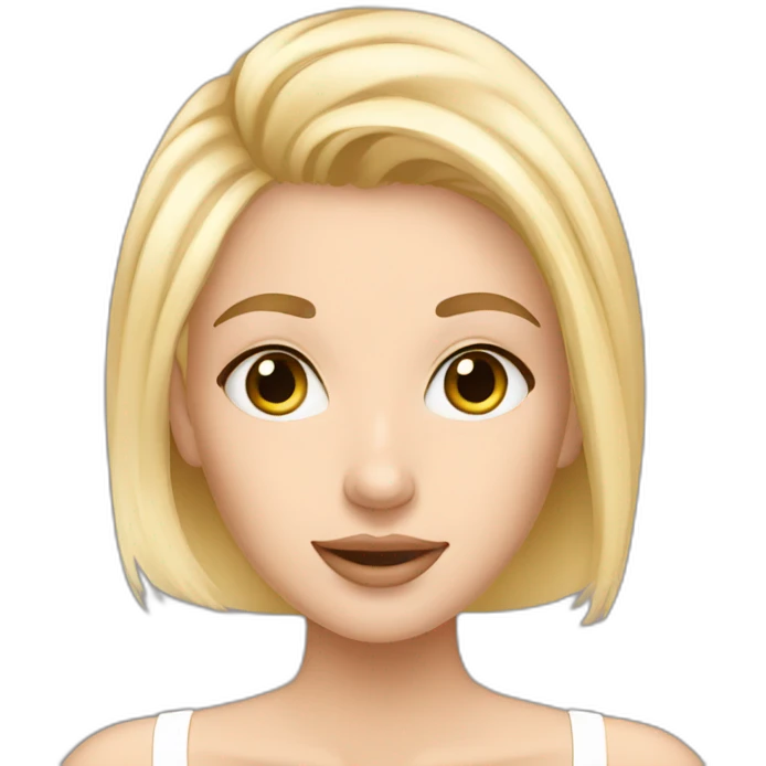 Blonde girl skin care routine  emoji
