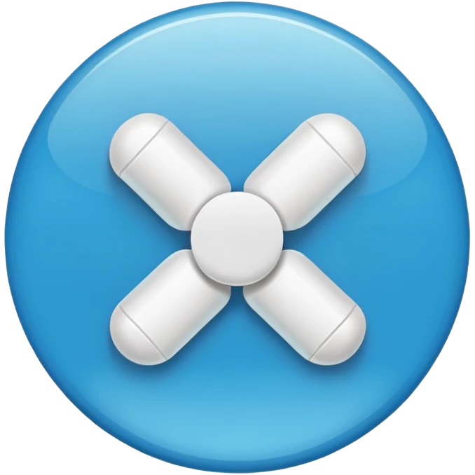 blue tablet drug emoji