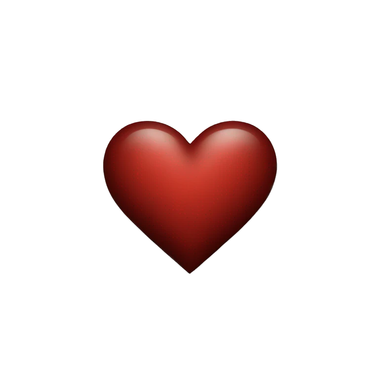 Deep red heart emoji