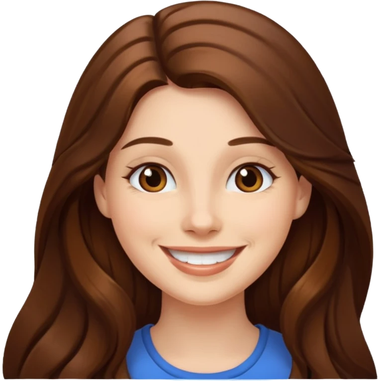 Woman long hair emoji