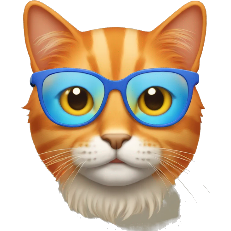 hippie orange cat emoji