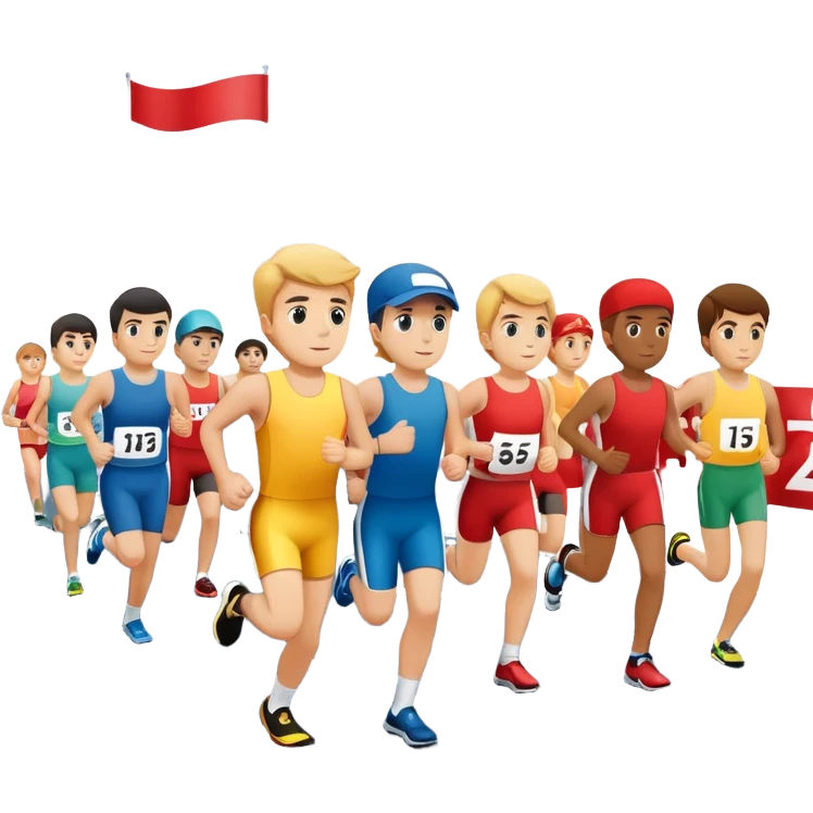 start line at race with banner emoji