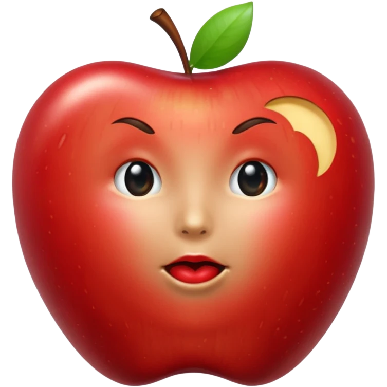 android eating apple emoji