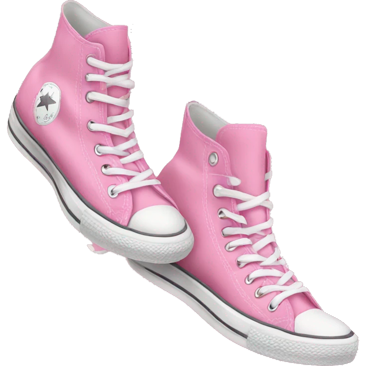 pink converse shoes beside eachother emoji