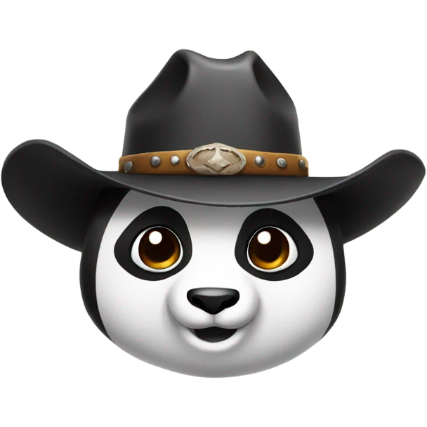 panda wearing a cowboy hat emoji