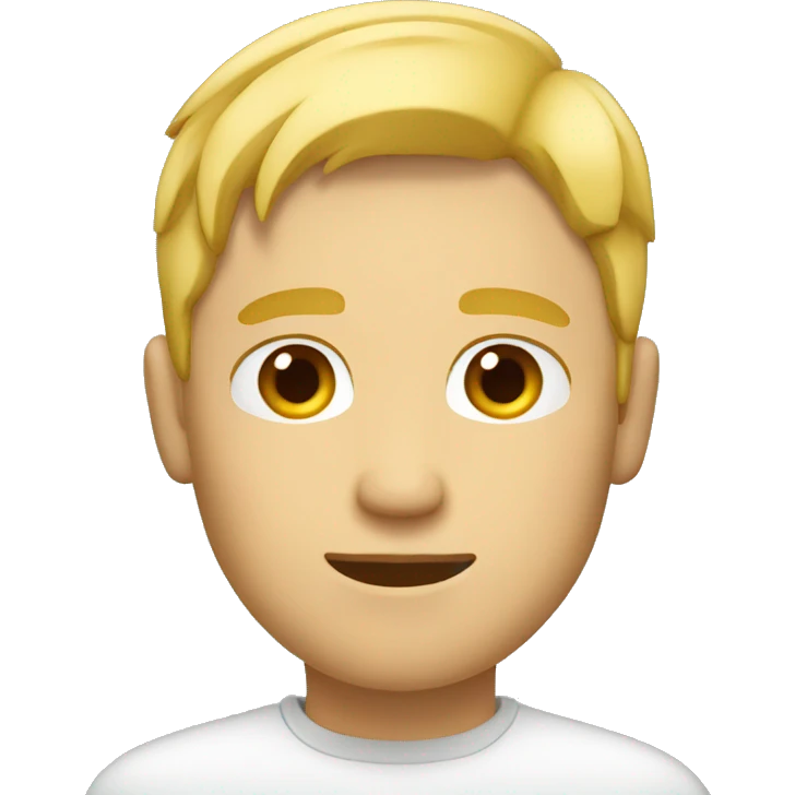 Homme fatigué blond emoji