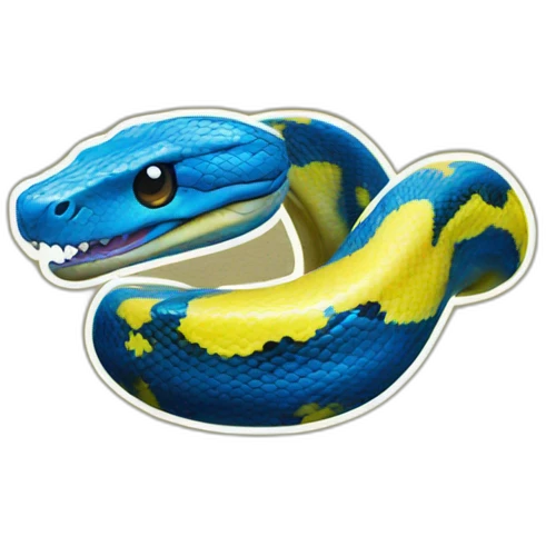 Yellow and Blue Python Logo emoji