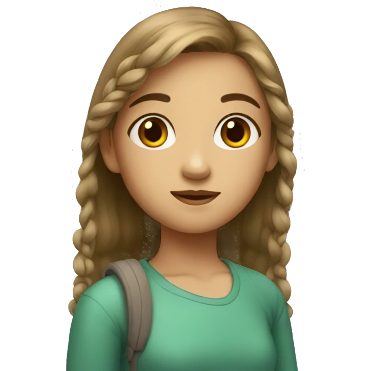 girl drawing emoji