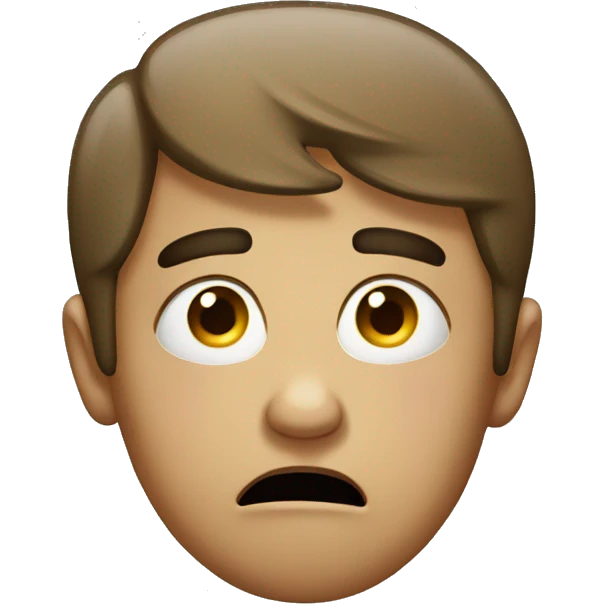 Confused crying emoji