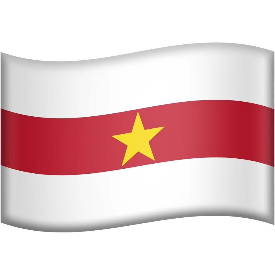 White flag with a red middle and in the sensor is a Yellow star emoji