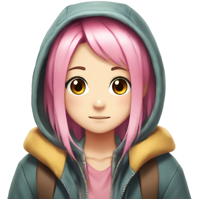 yurucamp-anime-girl-pink-hair-nadesiko-big chest emoji